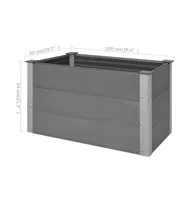 vidaXL Garden Raised Bed Wpc 39.4"x19.7"x21.3" Gray