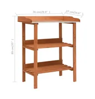 vidaXL Plant Stand 29.9"x14.6"x35" Firwood