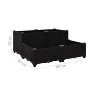 vidaXL Raised Bed 31.5"x31.5"x15" Polypropylene