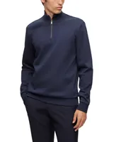 Boss by Hugo Men's Jacquard Zip-Neck Sweatshirt