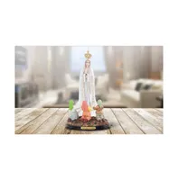 Fc Design 16"H Our Lady of Fatima with Children Prayer Statue Our Lady of The Holy Rosary Fatima Holy Figurine Religious Decoration Home Decor Perfect