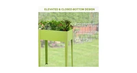 24.5 x 12.5 Inch Outdoor Elevated Garden Plant Flower Bed