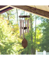 Fc Design 20" Long Wooden Top Wind Chime with Copper Tube Home Decor Perfect Gift for House Warming, Holidays and Birthdays