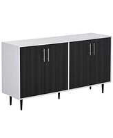 Homcom Modern Sideboard, Buffet Cabinet, Console Table with Adjustable Shelves, Anti-Topple Design, and Large Countertop, Grey