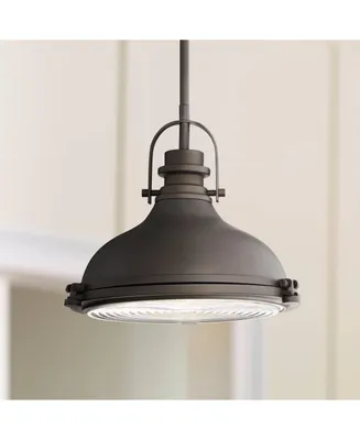 Verndale Bronze Dome Mini Pendant Light 11 1/2" Wide Farmhouse Industrial Rustic Urban Barn Fixture Dining Room House Entryway Bedroom Kitchen Island
