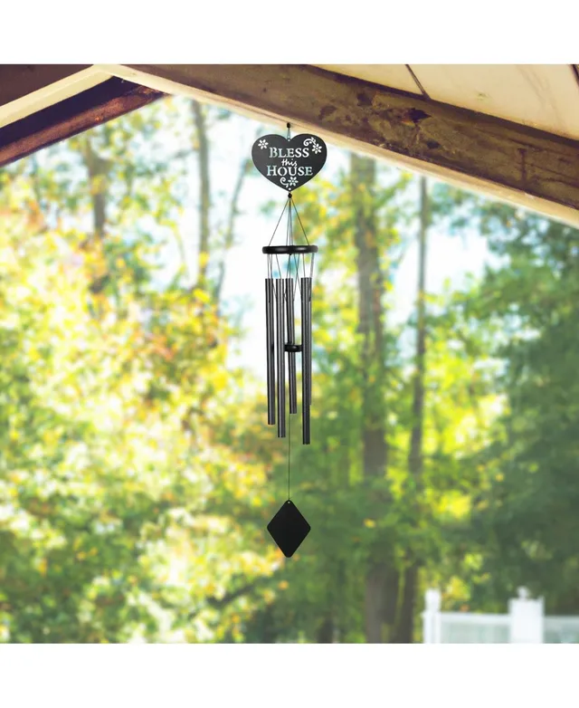 FC Design 40 Long Metal Black Heart Shape Wind Chime