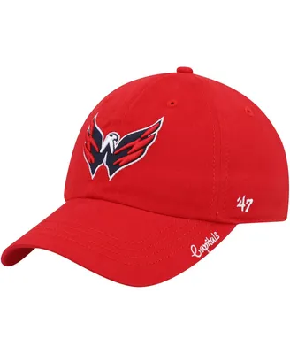 Women's '47 Brand Red Washington Capitals Team Miata Clean Up Adjustable Hat