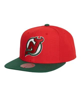 Men's Mitchell & Ness Red New Jersey Devils Core Team Ground 2.0 Snapback Hat