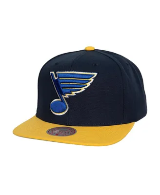 Men's Mitchell & Ness Navy St. Louis Blues Core Team Ground 2.0 Snapback Hat