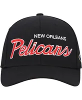 Men's Mitchell & Ness Black New Orleans Pelicans Mvp Team Script 2.0 Stretch Snapback Hat