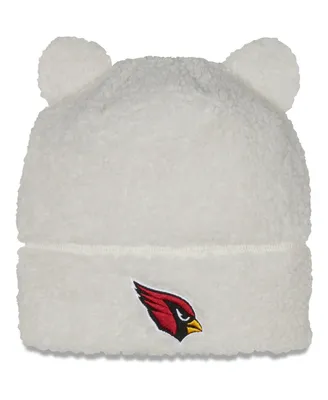 Little Boys and Girls New Era White Arizona Cardinals Furry Knit Beanie