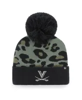 Women's '47 Brand Hunter Green Virginia Cavaliers Bagheera Cuffed Knit Hat with Pom