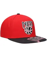 Men's Mitchell & Ness x Lids Red, Black New Jersey Nets Hardwood Classics Reload 3.0 Snapback Hat