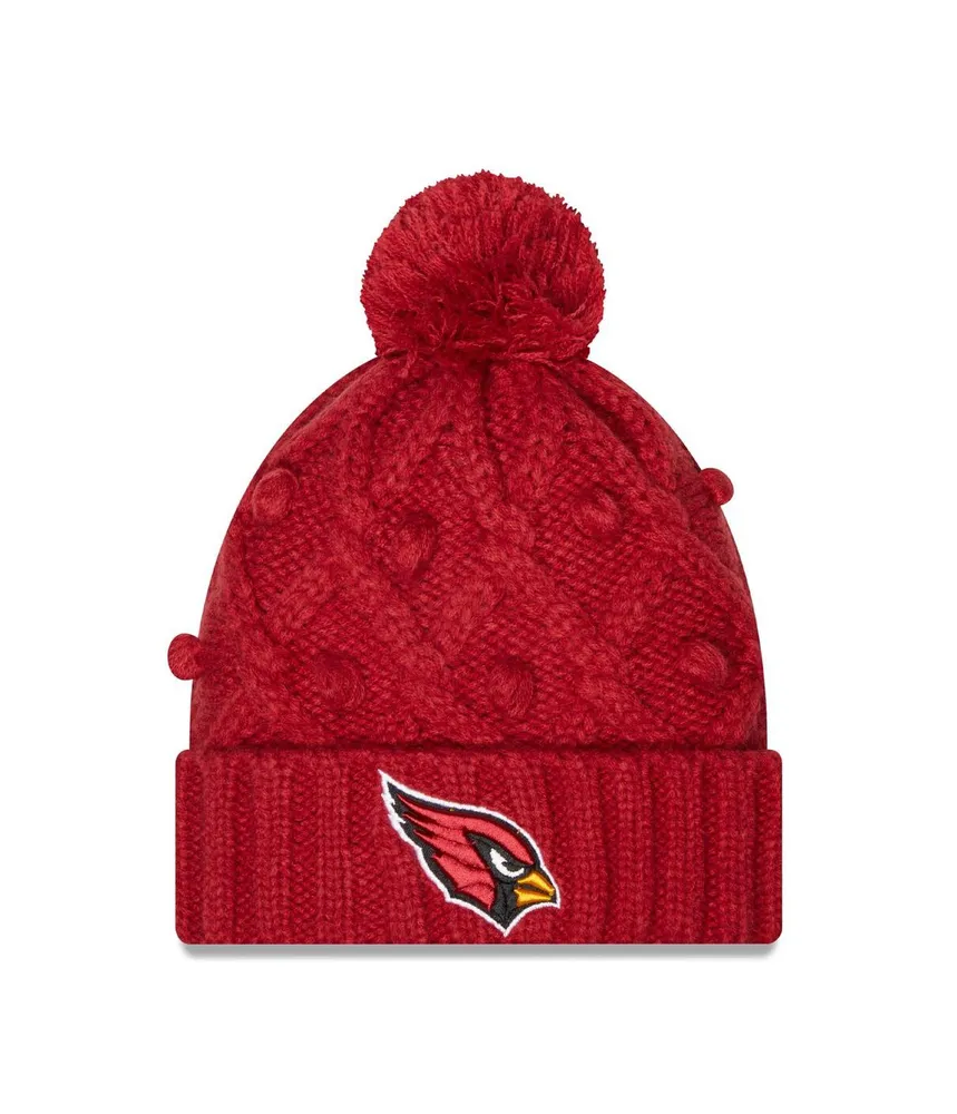 Women's New Era Cardinal Arizona Cardinals Toasty Cuffed Knit Hat with Pom