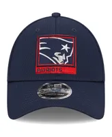 Men's New Era Navy New England Patriots Framed Af 9FORTY Snapback Hat