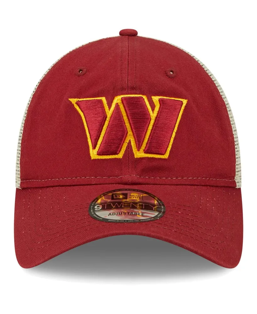 Men's New Era Burgundy, Natural Washington Commanders Loyal 9TWENTY Trucker Hat