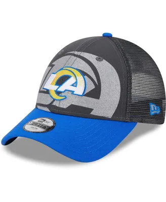 Big Boys and Girls New Era Graphite Los Angeles Rams Reflect 9FORTY Adjustable Hat