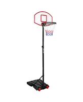 Sugift Portable Height Adjustable Basketball Hoop for Kids