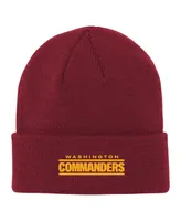 Big Boys and Girls Burgundy Washington Commanders Basic Cuffed Knit Hat