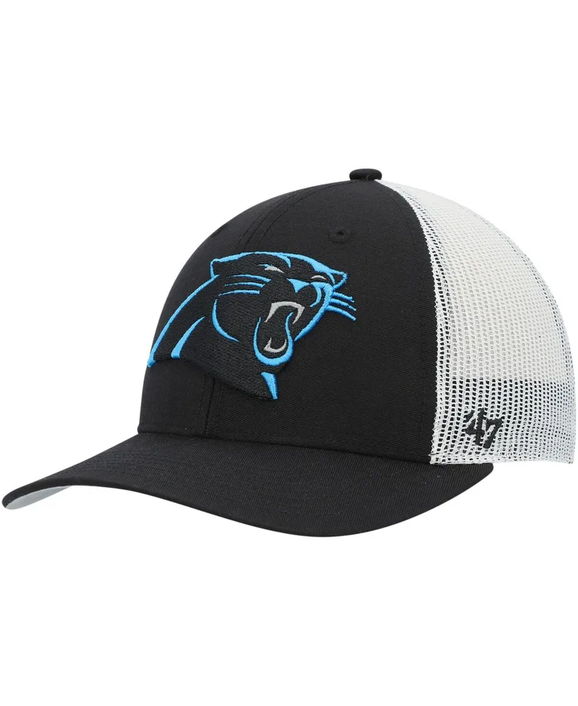 Big Boys and Girls '47 Brand Black, White Carolina Panthers Adjustable Trucker Hat