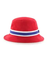 Men's '47 Brand Red New York Giants Striped Bucket Hat