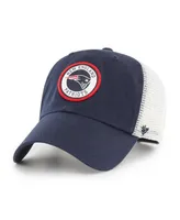 Men's '47 Brand Navy, White New England Patriots Highline Clean Up Trucker Snapback Hat