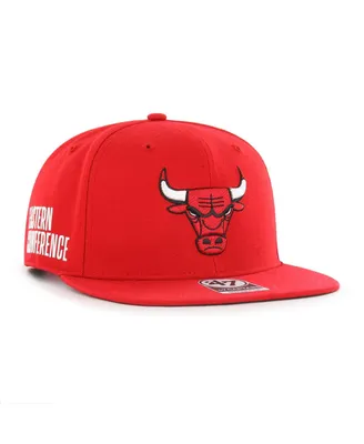 Men's '47 Brand Red Chicago Bulls Sure Shot Captain Snapback Hat