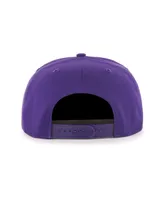 Men's '47 Brand Purple Charlotte Hornets Sure Shot Captain Snapback Hat