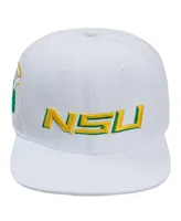 Men's Pro Standard White Norfolk State Spartans Evergreen Wool Snapback Hat