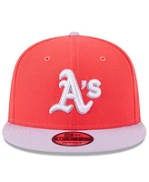 Men's New Era Red, Purple Oakland Athletics Spring Basic Two-Tone 9FIFTY Snapback Hat