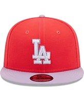 Men's New Era Red, Purple Los Angeles Dodgers Spring Basic Two-Tone 9FIFTY Snapback Hat