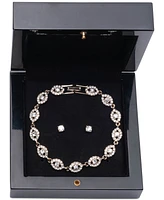 Givenchy 2-Pc. Set Stone & Crystal Link Bracelet Stud Earrings