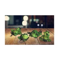 Fc Design 4-pc Mini Frog 2"W Statue Animal Decoration Figurine Set Home Decor Perfect Gift for House Warming, Holidays and Birthdays