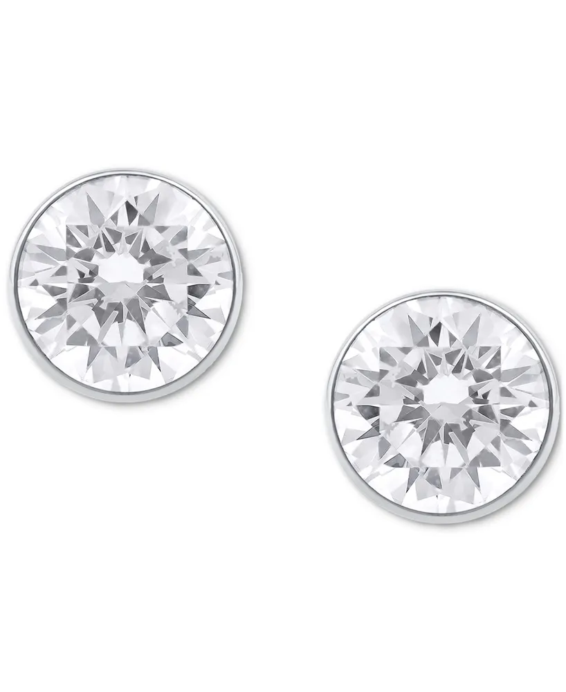 Diamond Prongless Stud Earrings (1/ ct. t.w.) in 14k White Gold