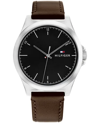 Tommy Hilfiger Men's Quartz Brown Leather Watch 43mm
