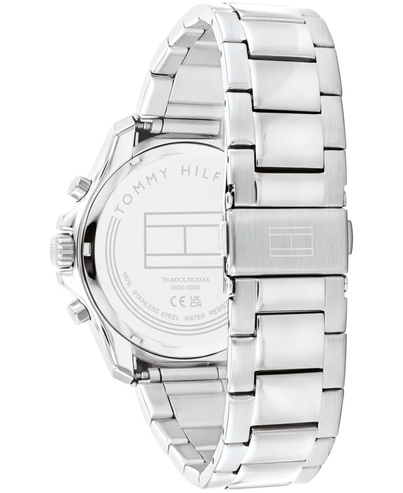 Tommy Hilfiger Men's Multifunction Silver-Tone Stainless Steel Watch 43mm