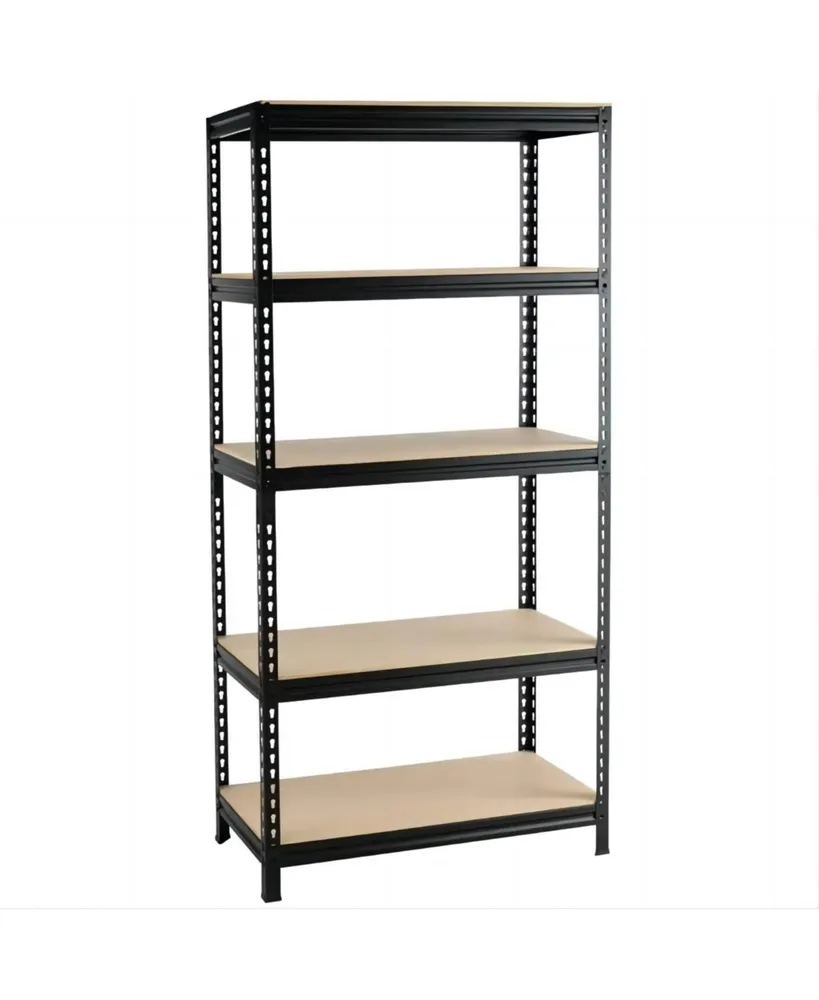 Sugift 5-Tier Steel Height -Adjustable Shelving Unit