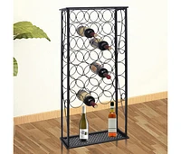 vidaXL Wine Rack for 28 Bottles Metal