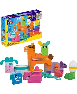 Mega Bloks Fisher Price Musical Farm Band Sensory Block Toy 45 Pieces for Toddler Set - Multi