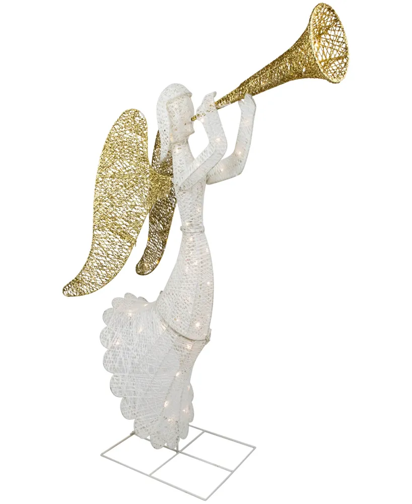 Northlight 48" Light Emitting Diode (Led) Lighted Trumpeting Angel Outdoor Christmas Outdoor Decoration