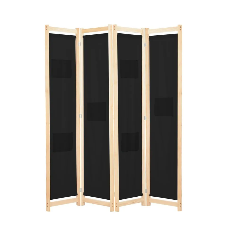 vidaXL 4-Panel Room Divider 62.9"x66.9"x1.6" Fabric