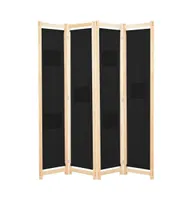 vidaXL 4-Panel Room Divider 62.9"x66.9"x1.6" Fabric