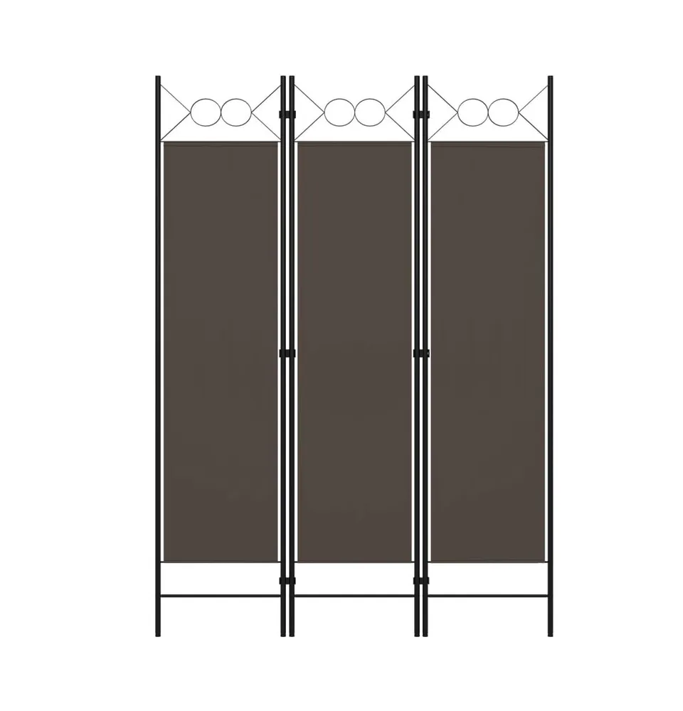 vidaXL 3-Panel Room Divider Anthracite 47.2"x70.9"