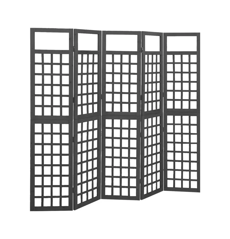 vidaXL 5-Panel Room Divider/Trellis Solid Fir Wood 79.3"x70.9