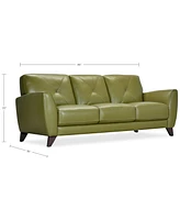 Myia 85" Leather Sofa, Created for Macy's