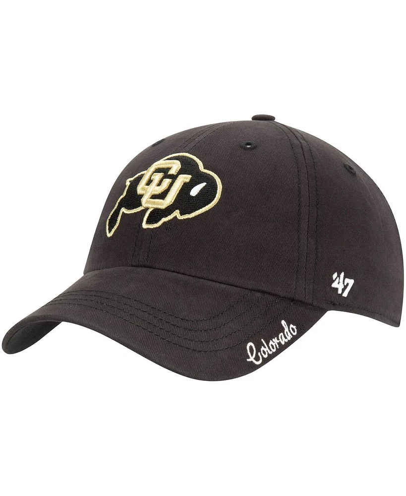 Women's '47 Brand Black Colorado Buffaloes Miata Clean Up Adjustable Hat