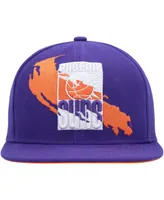 Men's Mitchell & Ness Purple Phoenix Suns Paint By Numbers Snapback Hat