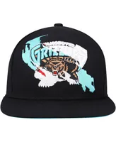 Men's Mitchell & Ness Black Vancouver Grizzlies Paint By Numbers Snapback Hat