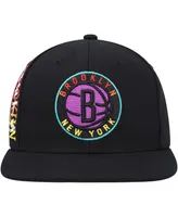 Men's Mitchell & Ness Black Brooklyn Nets Soul High-Grade Fade Undervisor Snapback Hat