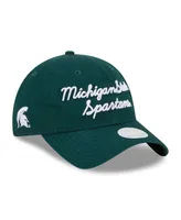 Women's New Era Green Michigan State Spartans Script 9TWENTY Adjustable Hat